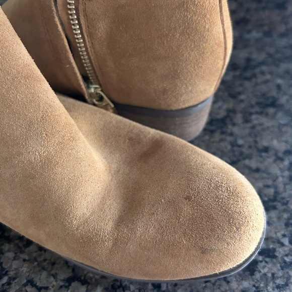 TOMS Womens Deia Casual Suede Booties- Caramel Brown/ Size 11 - Picture 6 of 13